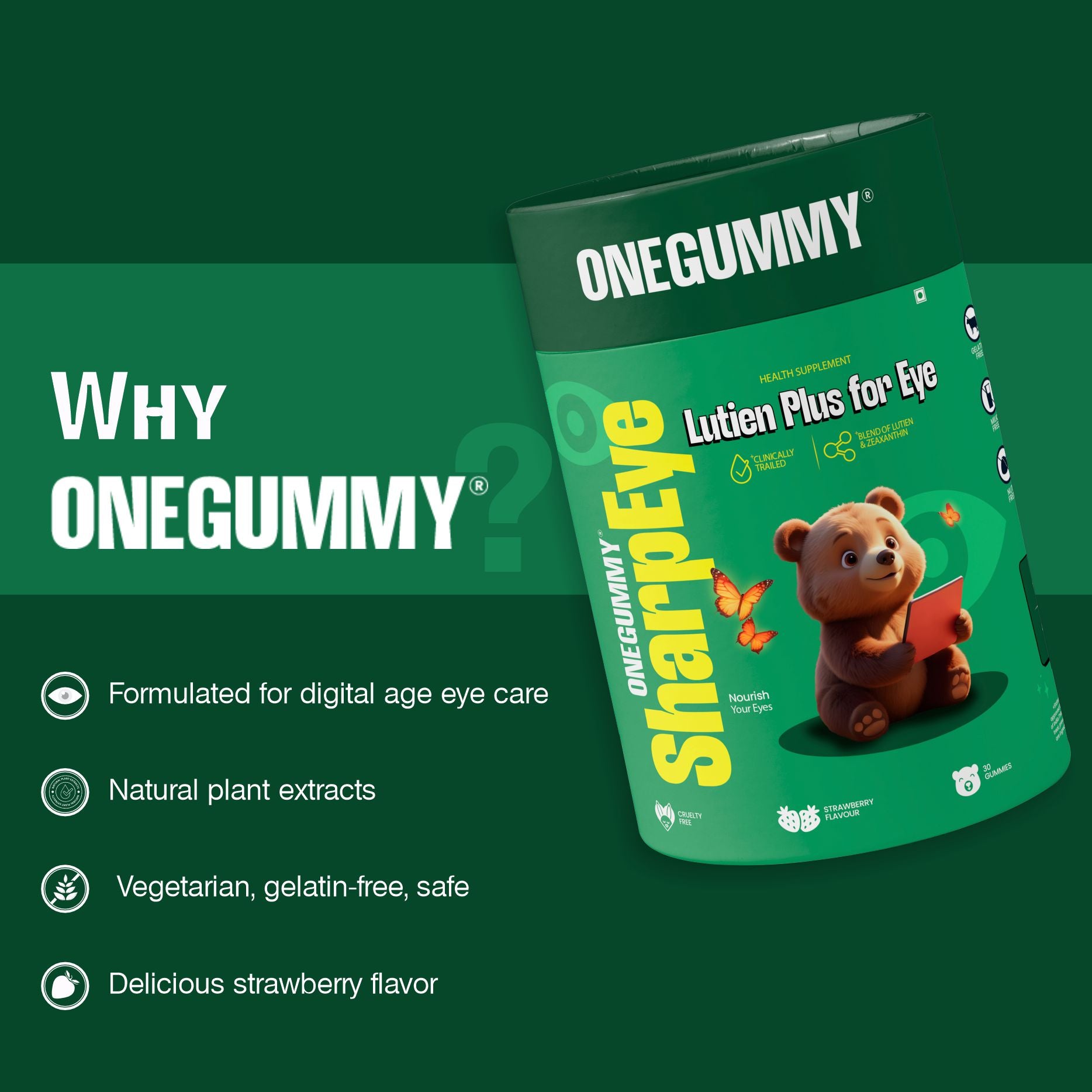 ONEGUMMY SHARP EYE —  Lutein + Zeaxanthin