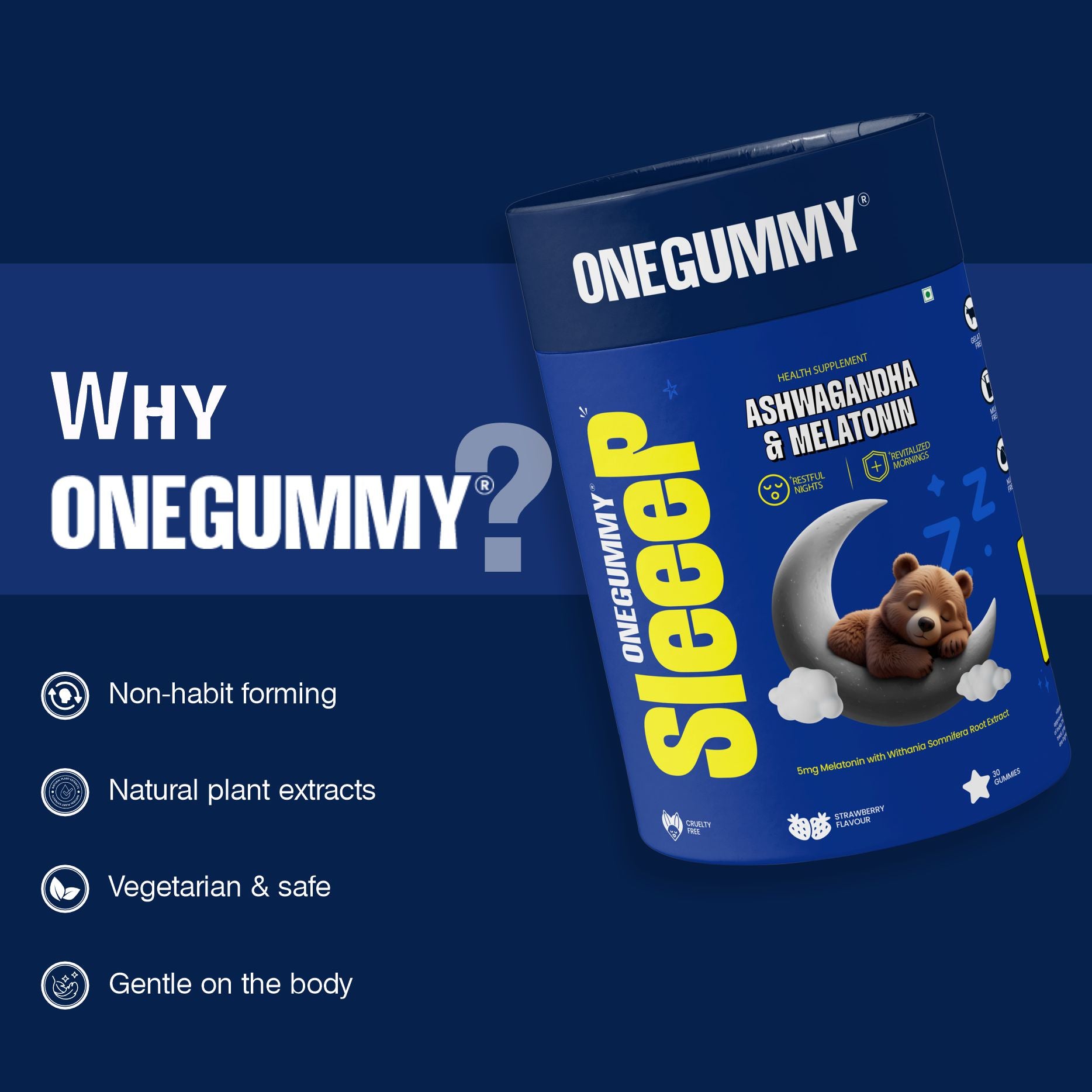ONEGUMMY SLEEP —  Melatonin + Ashwagandha
