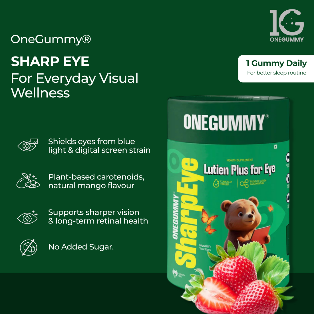 ONEGUMMY SHARP EYE —  Lutein + Zeaxanthin