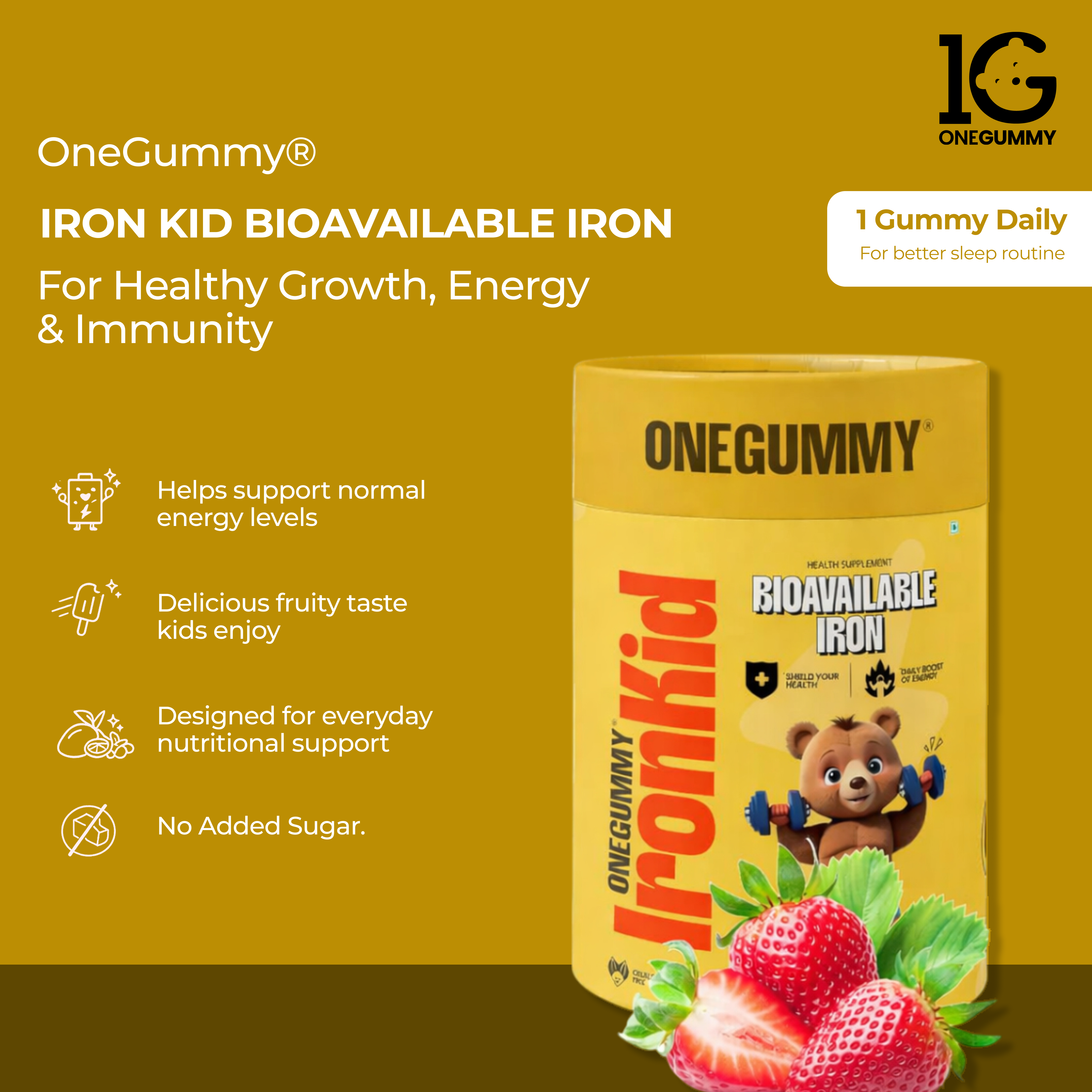 ONEGUMMY IRON KID BIOAVAILABLE IRON