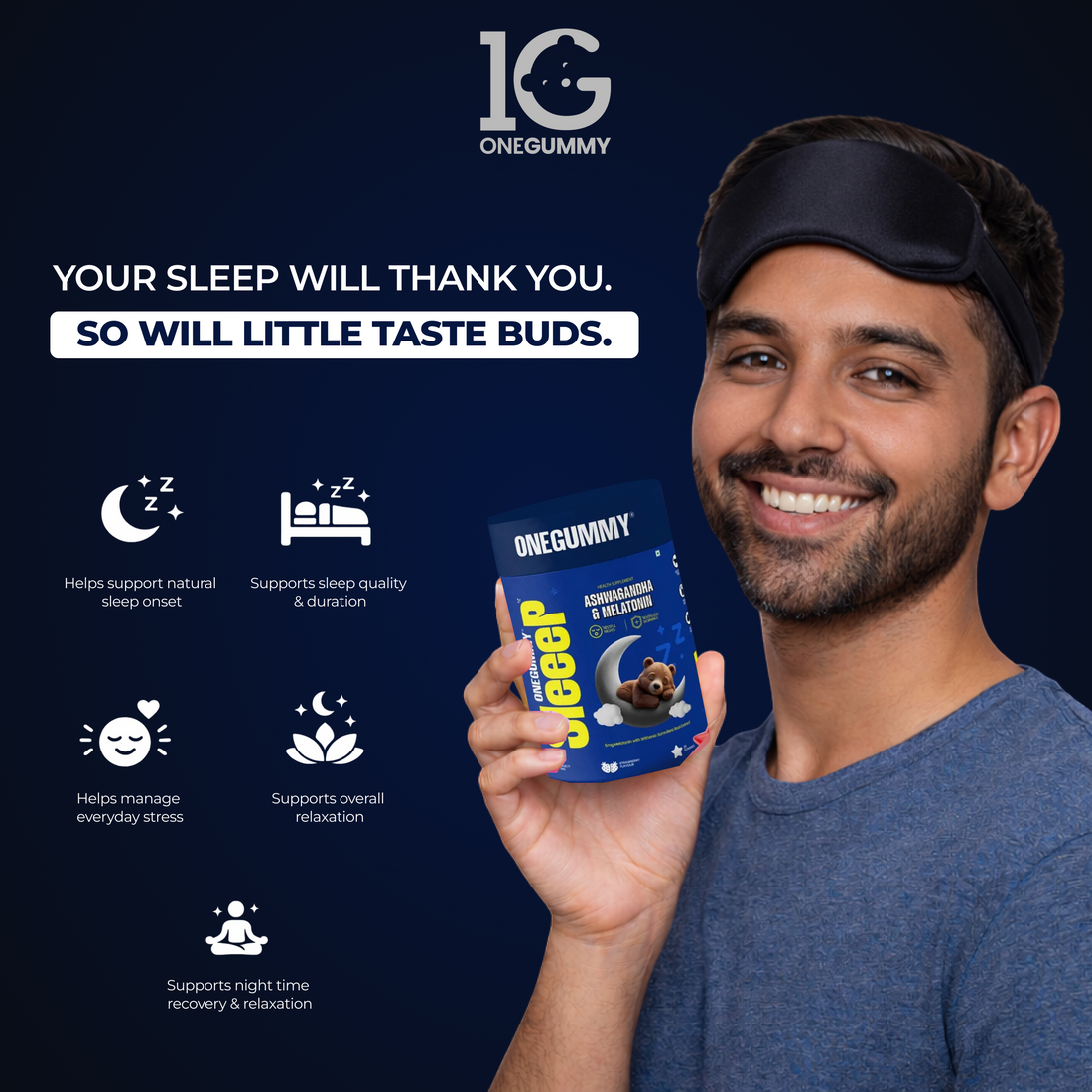 ONEGUMMY SLEEP —  Melatonin + Ashwagandha