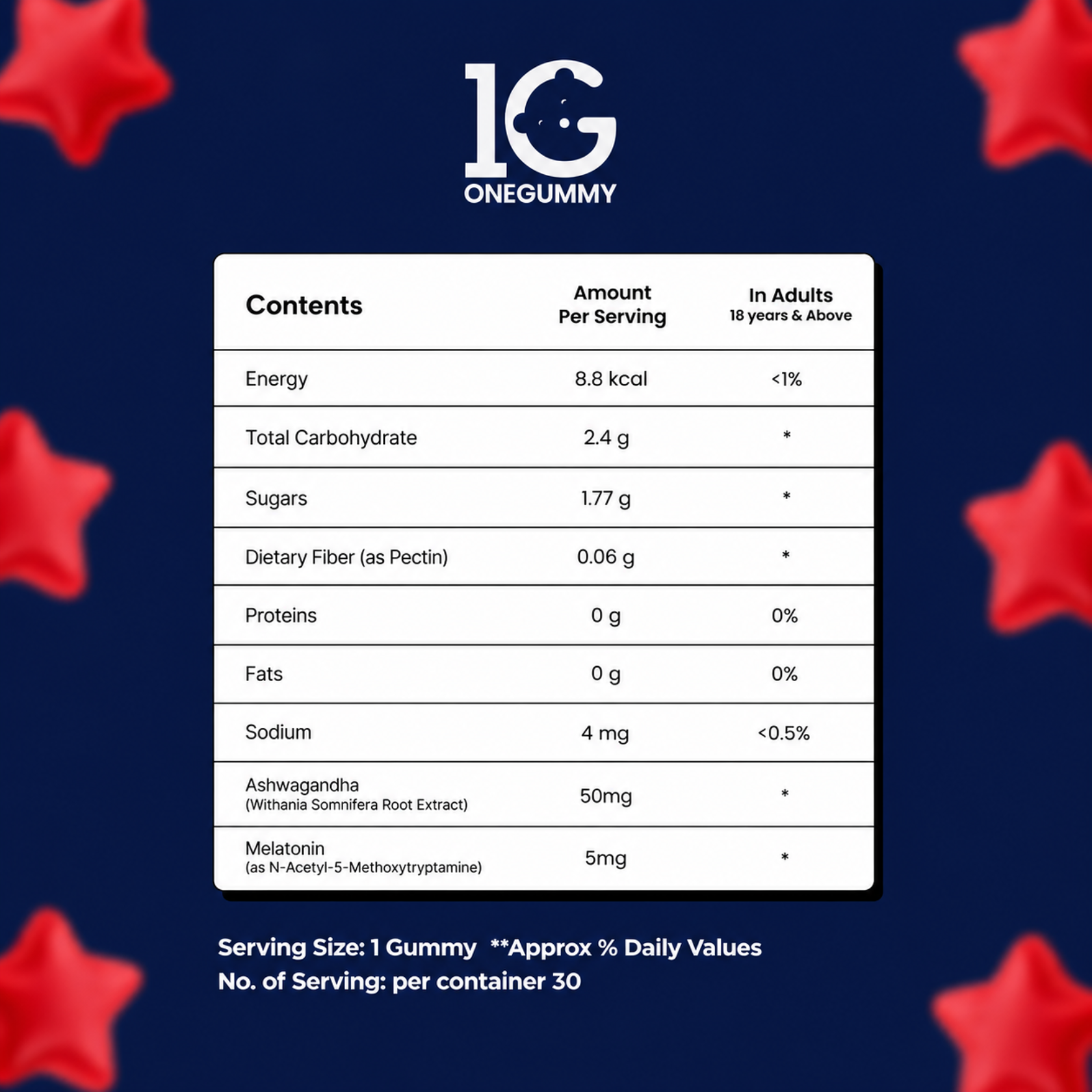 ONEGUMMY SLEEP —  Melatonin + Ashwagandha
