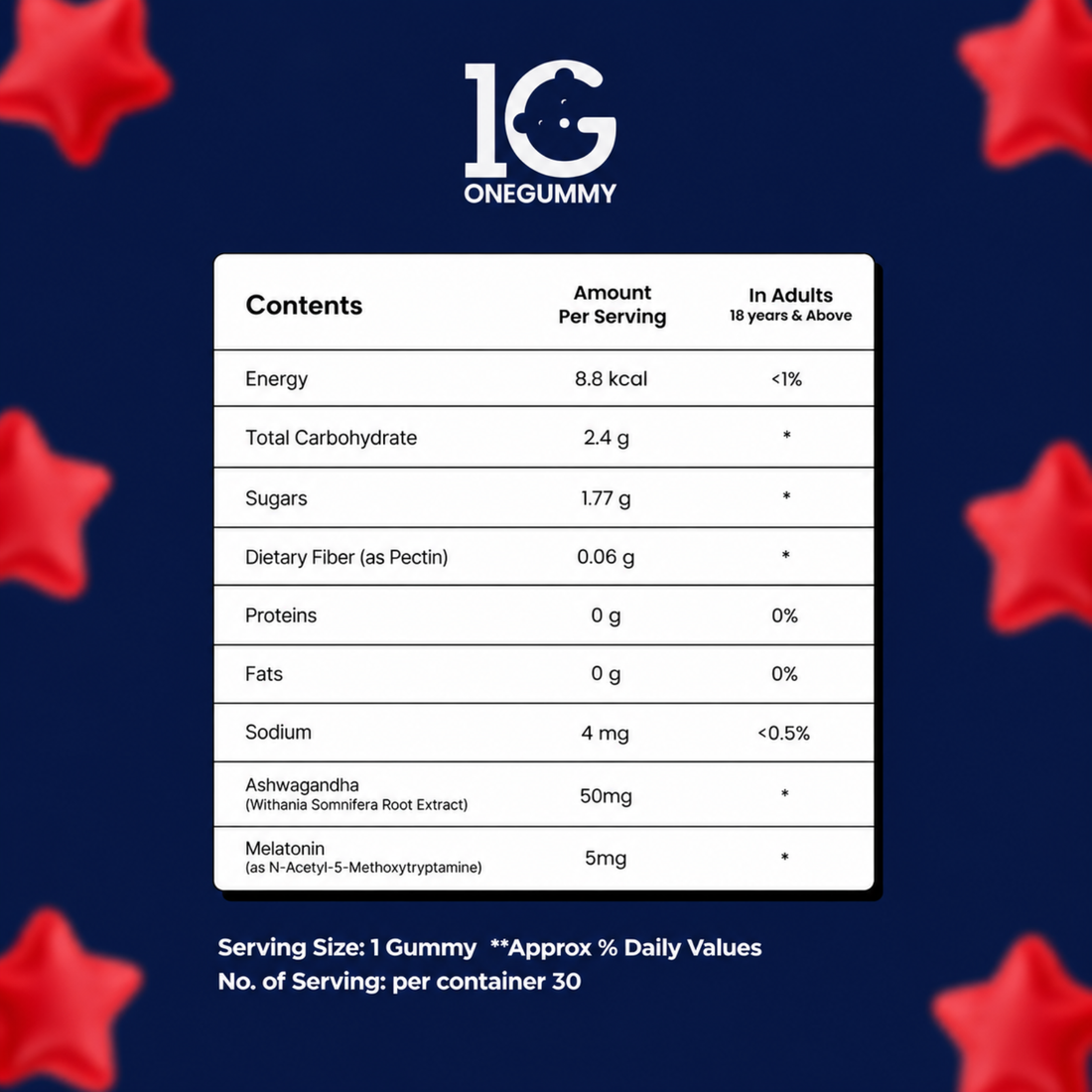 ONEGUMMY SLEEP —  Melatonin + Ashwagandha